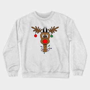 Reindeer Christmas Tree Ornaments Crewneck Sweatshirt